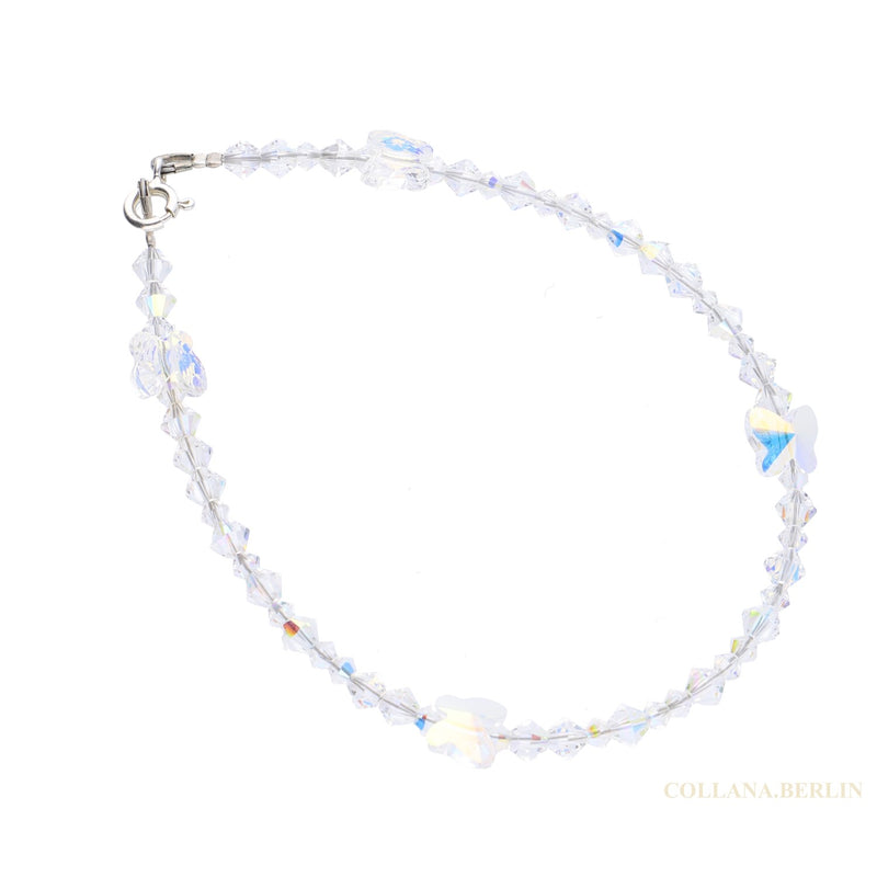 925 Silber Armband Unikat Swarovski Schmetterlinge