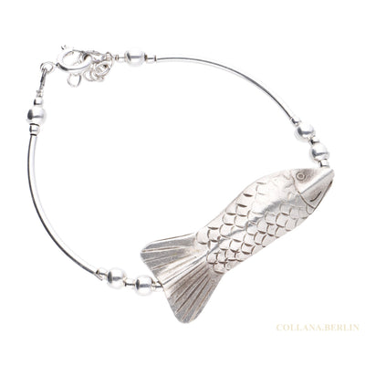 Armband mit großem Fisch aus 925 Silber