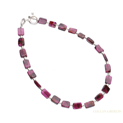 Armband mit Granat-Edelstein und 925 Silber