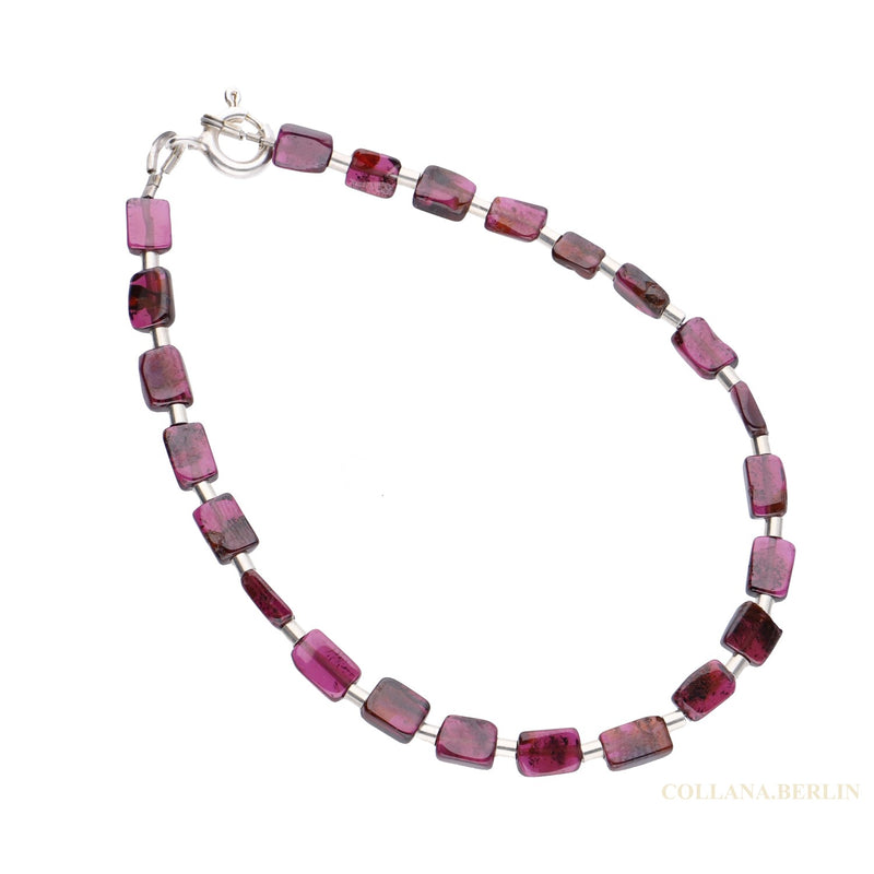 Armband mit Granat-Edelstein und 925 Silber