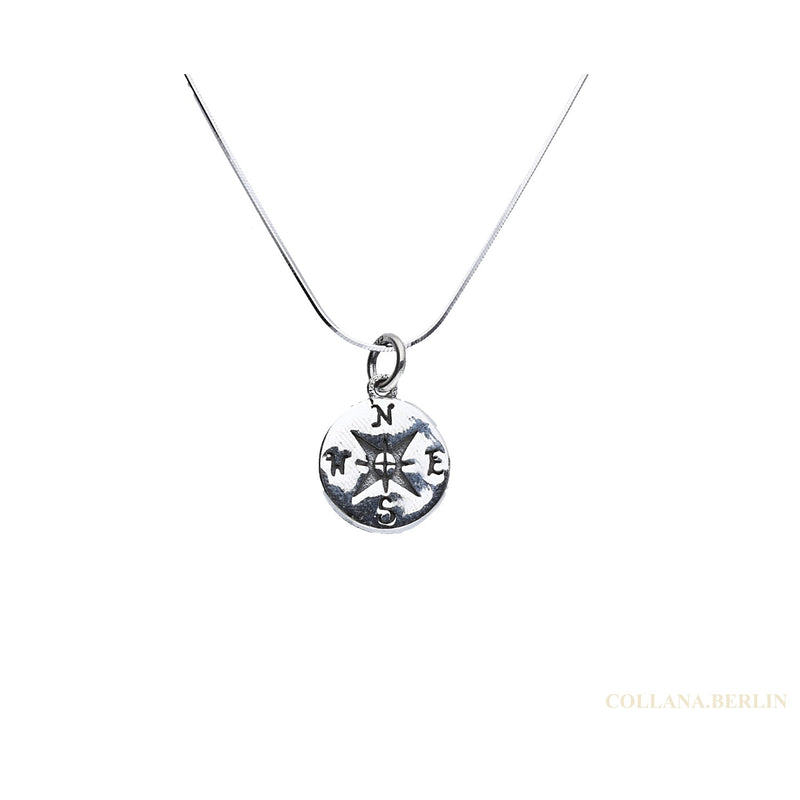 Kette 925 Silber mit Anhänger Kompass