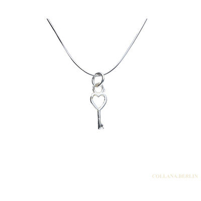 Anhänger 925 Silber Herzschlüssel