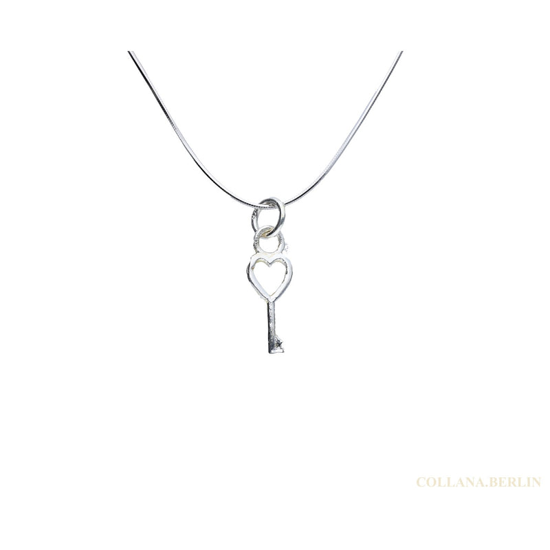 Anhänger 925 Silber Herzschlüssel