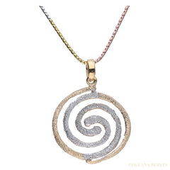 Anhänger 925 Silber vergoldet Spirale