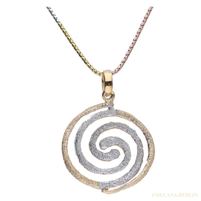 Anhänger 925 Silber vergoldet Spirale