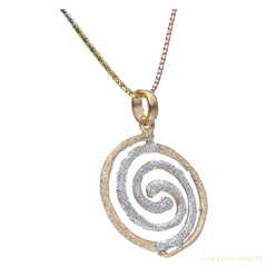 Anhänger 925 Silber vergoldet Spirale