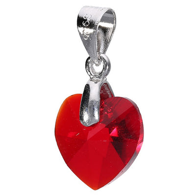 Anhänger 925 Silber Swarovski  rotes Herz