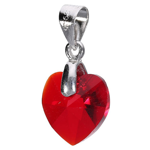 Anhänger 925 Silber Swarovski  rotes Herz
