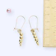 Goldkugelohrringe, 14 Karat Goldfiled