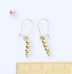 Goldkugelohrringe, 14 Karat Goldfiled