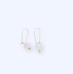 14 Karat Goldfilled Ohrringe mit Rosenquarzkugeln