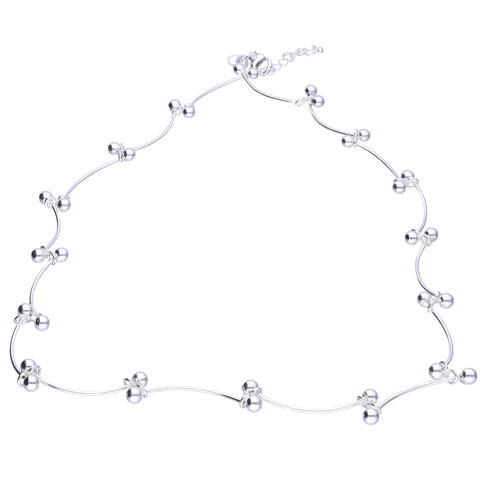 Kette 925 Silber Kugel Stab