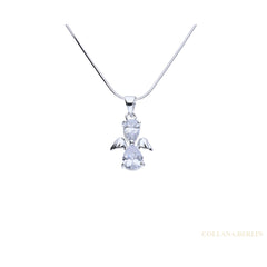 Anhänger 925 Silber Engel mit Kristall