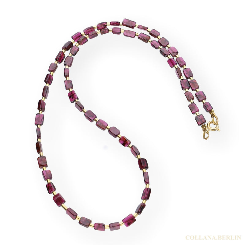 Kette 925 Silber vergoldet Edelsteine Granat