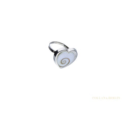 Ring mit Shivaauge in Herzform, 925 Silber, verstellbar