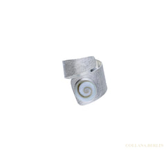 Ring mit Shivaauge aus 925 Silber, gebürstet, verstellbar