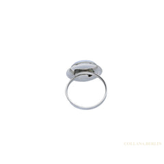 Ring 925 Silber Shivaauge mit Rand gemustert Ringgröße verstellbar