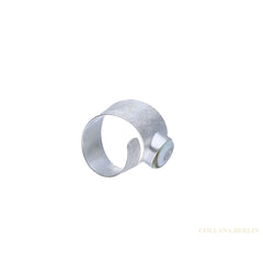 Ring mit Shivaauge aus 925 Silber, gebürstet, verstellbar